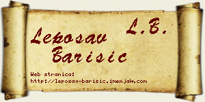 Leposav Barišić vizit kartica